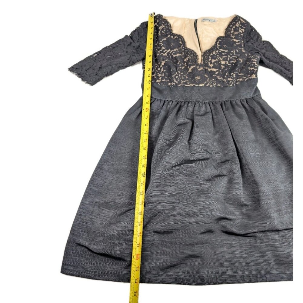 Eliza J women's Dress Size 12 Cris Cross Lace Top Fit & Flare Formal cocktail - Picture 14 of 16